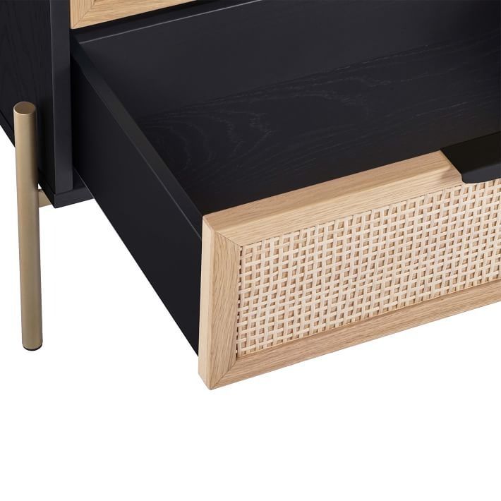 Lofted Rattan Wood 2 Drawer Nightstand thumbnail 4