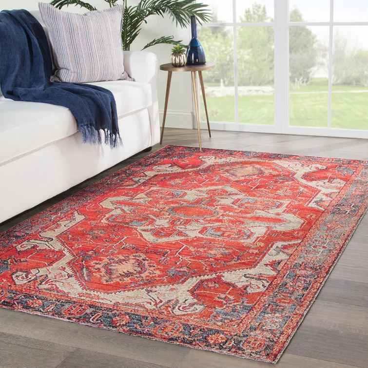 Oliver Red Area Rug-8'10 x12' thumbnail 4