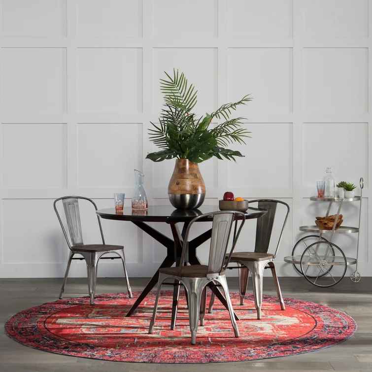 Oliver Red Area Rug-8'10 x12' thumbnail 5