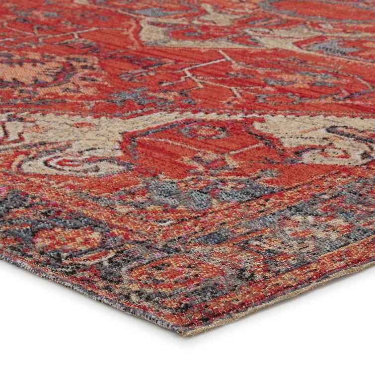 Oliver Red Area Rug-8'10 x12' thumbnail 7