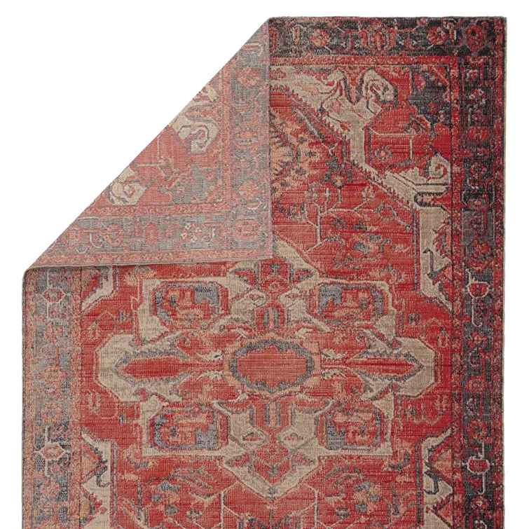 Oliver Red Area Rug-8'10 x12' thumbnail 8