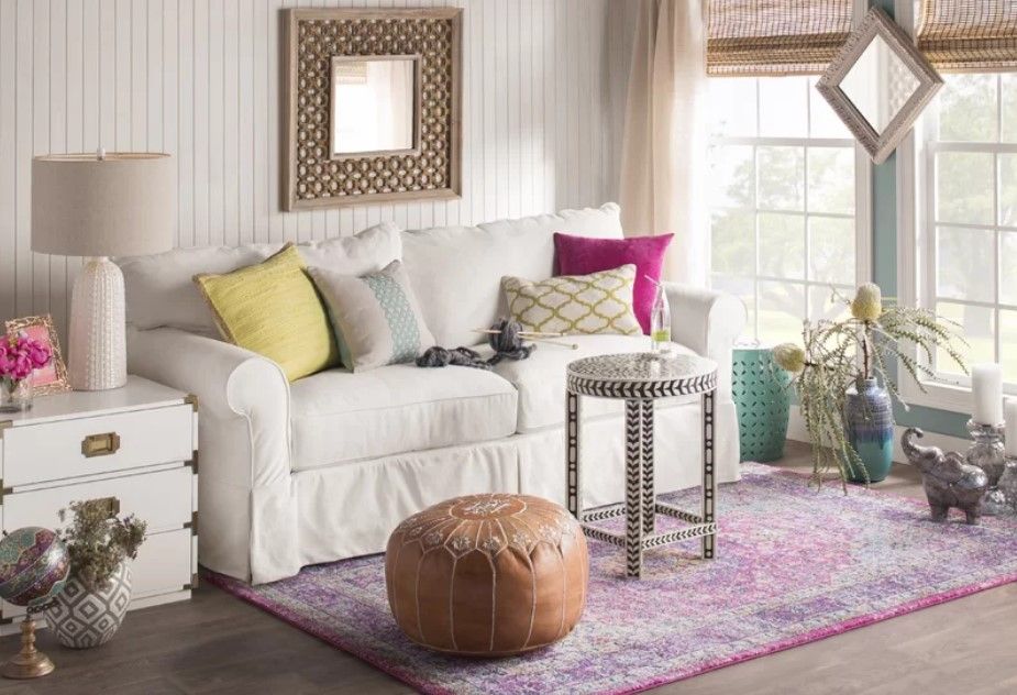 Finchley Round Pouf Ottoman thumbnail 2
