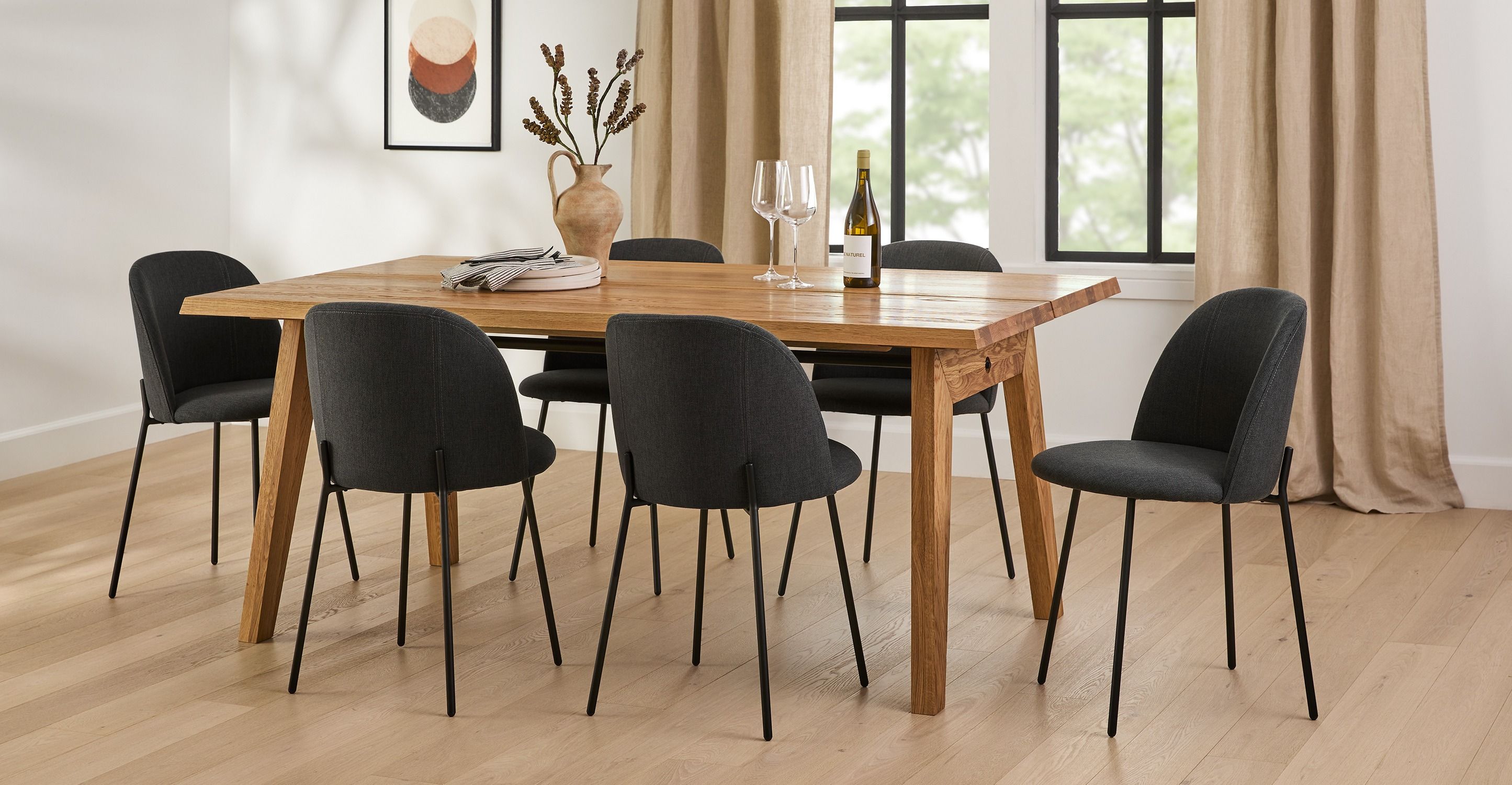 Madera Oak Dining Table For 6 thumbnail 2