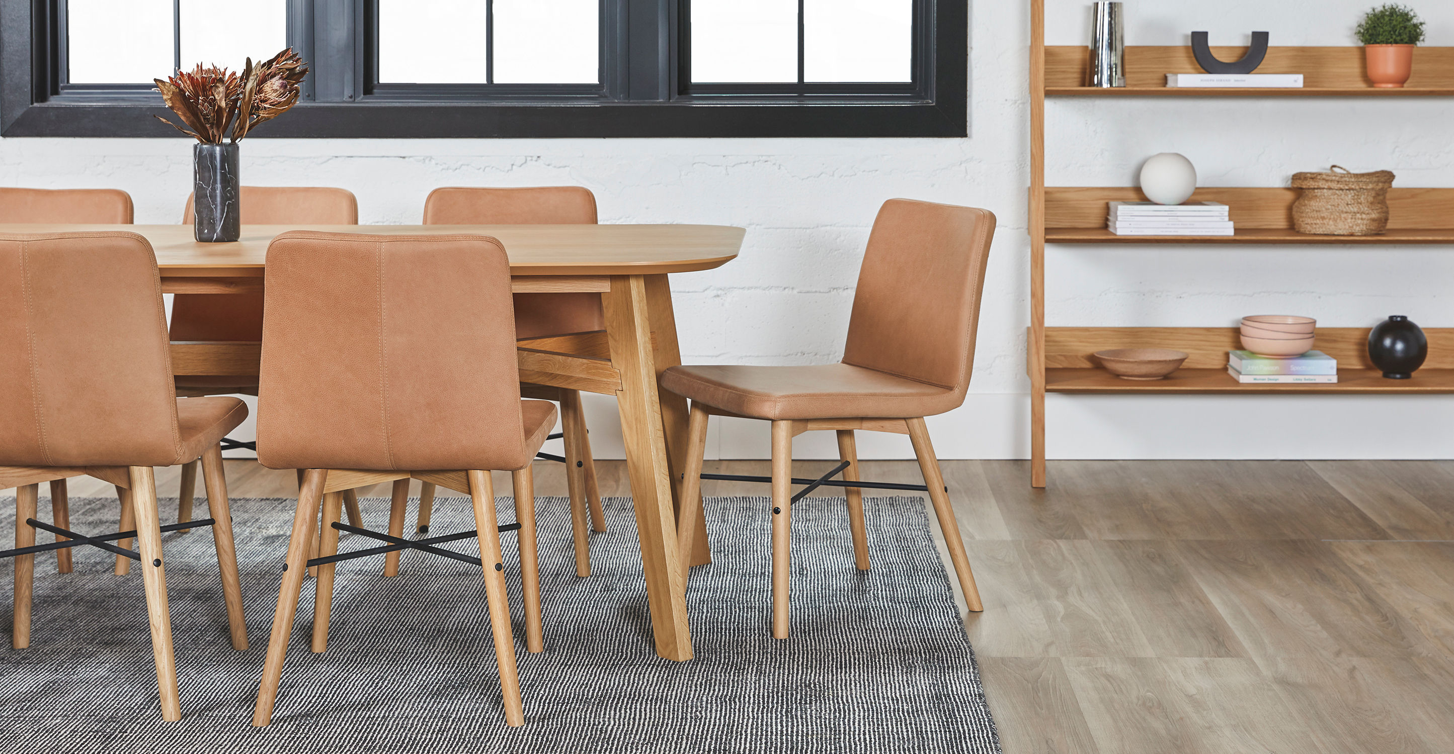 Kissa Canyon Tan Light Oak Dining Chair thumbnail 2