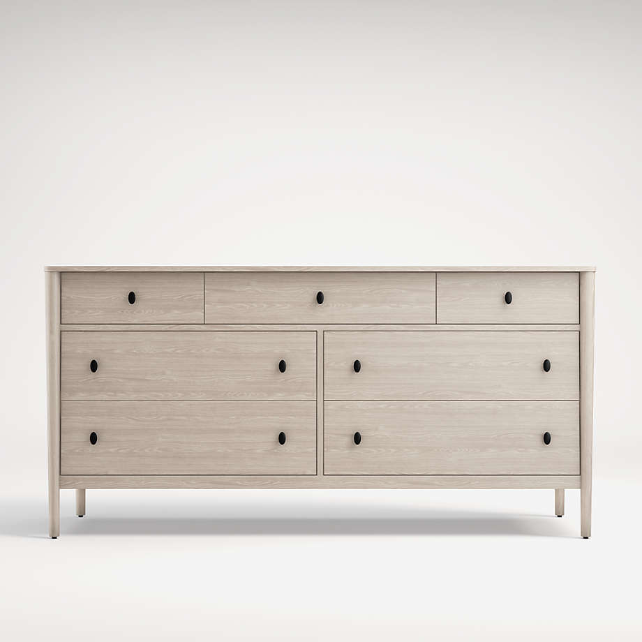 Gia Pickled Oak 7 Drawer Dresser thumbnail 2