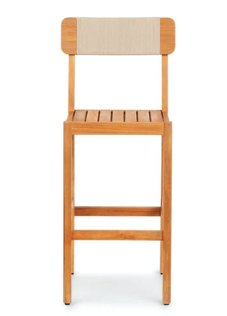 Marol Bronze Teak Bar Stool thumbnail 2