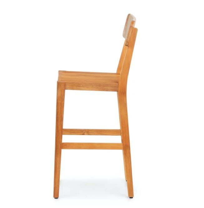 Marol Bronze Teak Bar Stool thumbnail 4