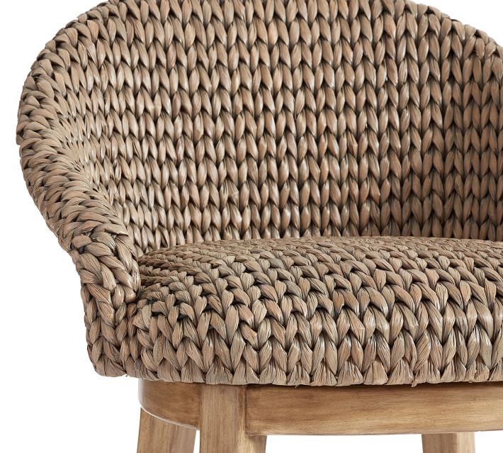 Seagrass Bucket Swivel Counter Stool thumbnail 3