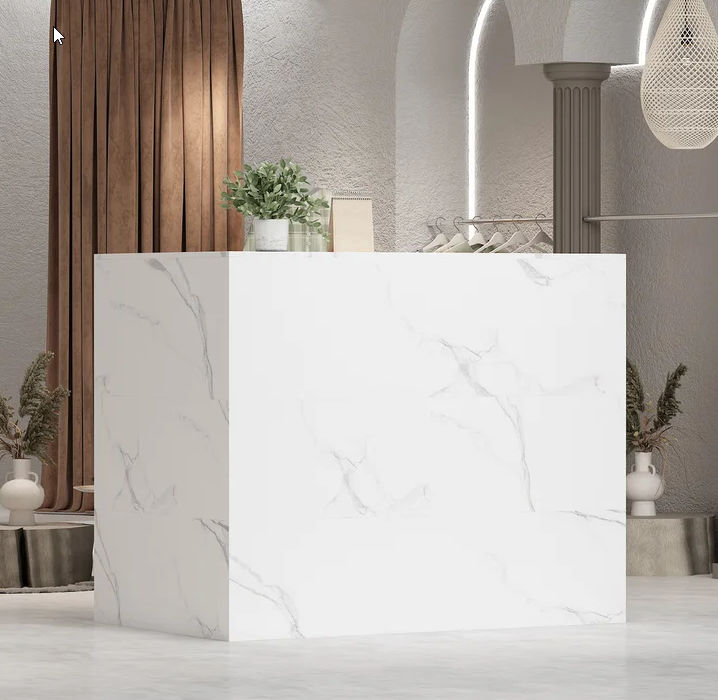 Silpi Shape Wood Reception Desk thumbnail 2