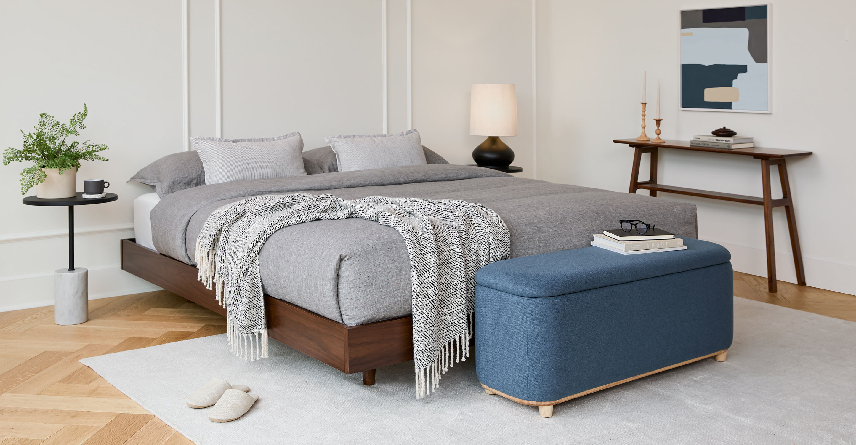 Basi Walnut King Bed Frame thumbnail 2