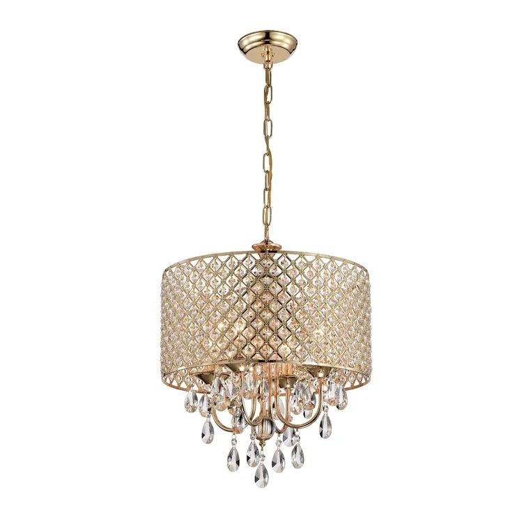 Danamarie Unique Drum Chandelier with Crystal Accents thumbnail 4