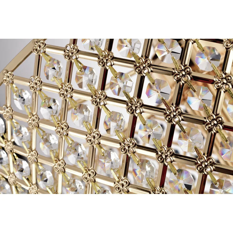 Danamarie Unique Drum Chandelier with Crystal Accents thumbnail 5