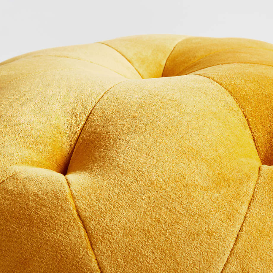 Velvet Gold Pouf thumbnail 3
