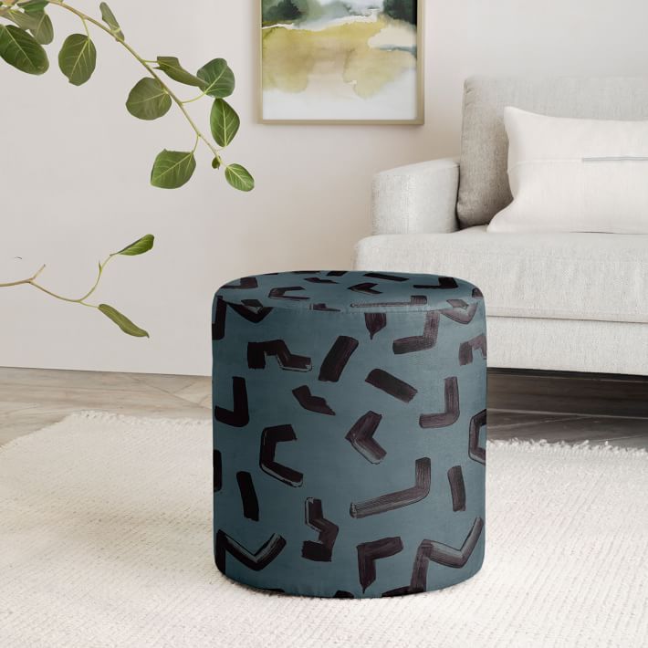 Minted for West Elm Drum Ottoman thumbnail 2