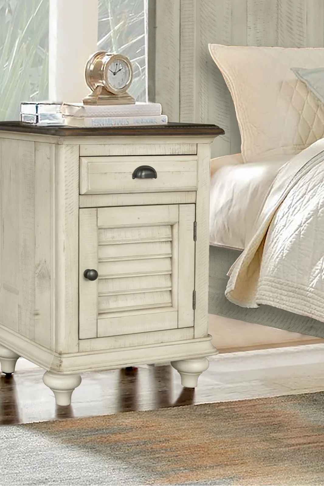 Kennington 1 Drawer Solid Wood Nightstand thumbnail 2