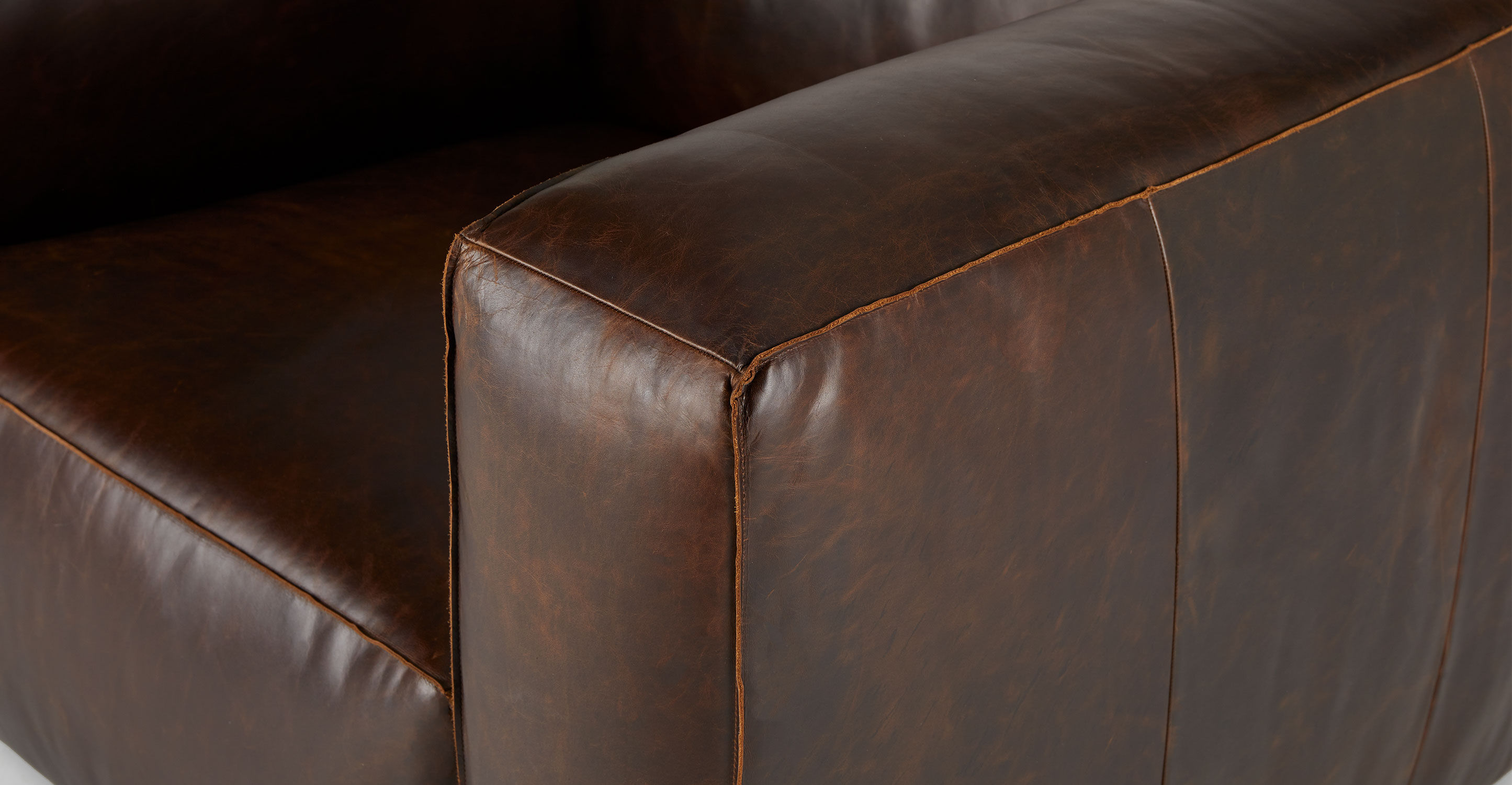 Cigar Rawhide Brown Swivel Chair thumbnail 6