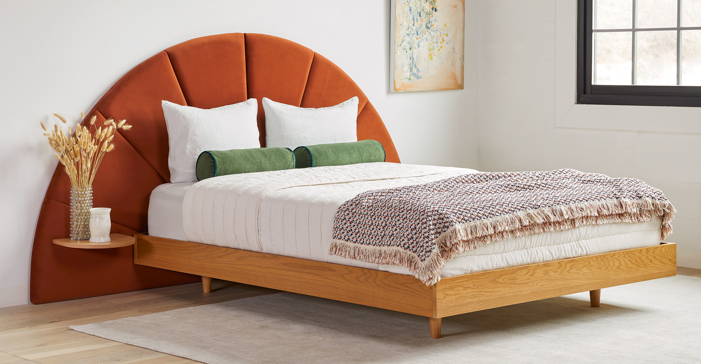 Basi Oak Queen Bed Frame thumbnail 2