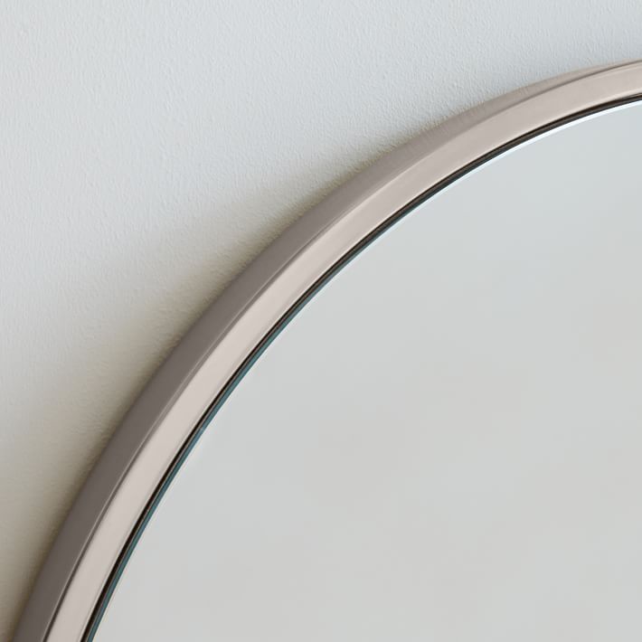 Metal Framed Mirror, Brushed Nickel thumbnail 3