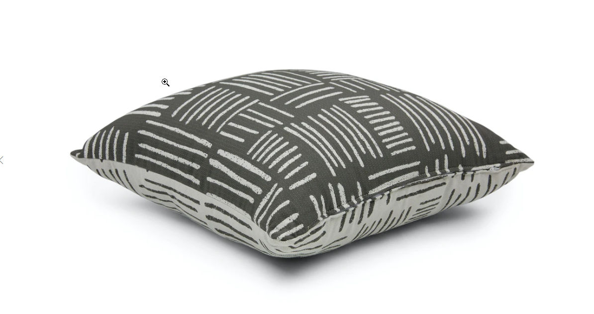Rooth Jacquard Gray Pillow thumbnail 4