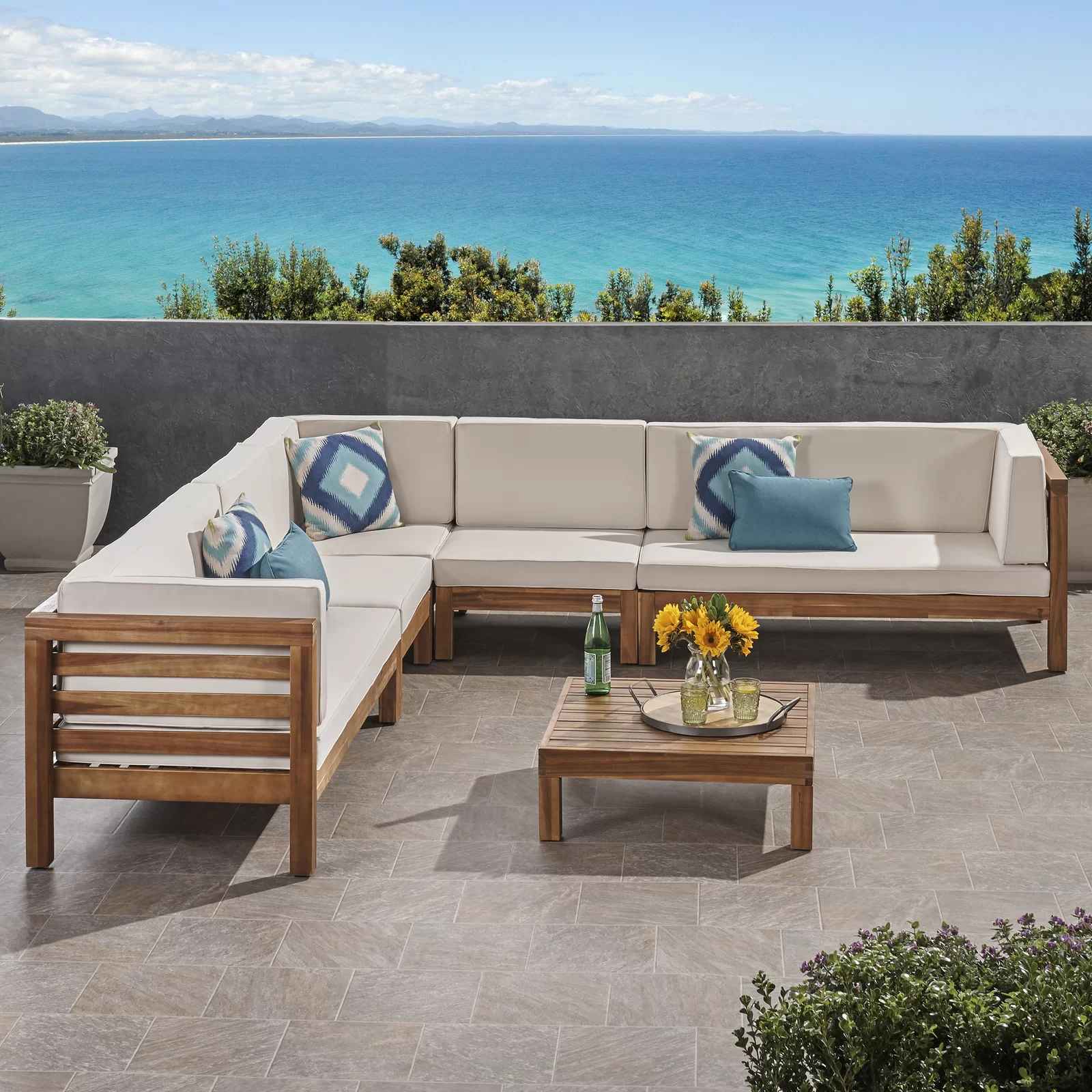 Maher 6 Person Seating Group with Cushions thumbnail 2