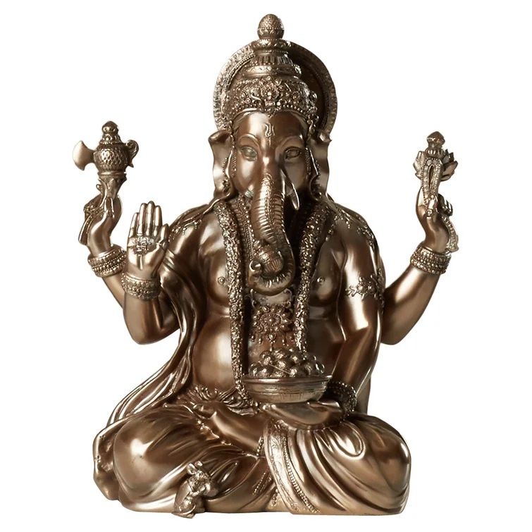 Dacina Bronze Resin Ganesh Figurine thumbnail 3