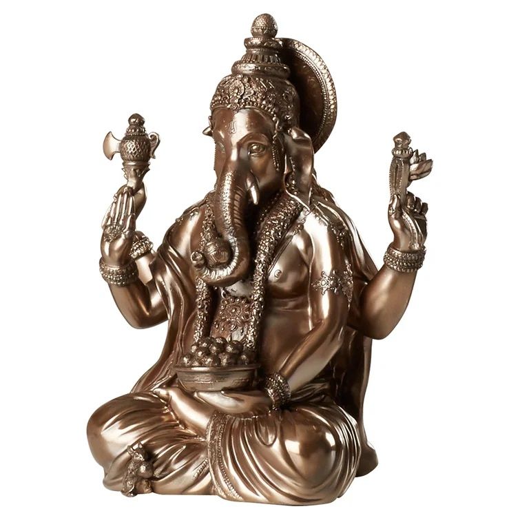 Dacina Bronze Resin Ganesh Figurine thumbnail 4
