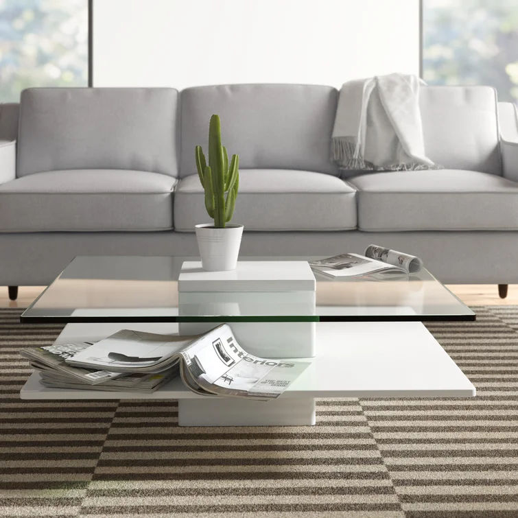 Aiofe Pedestal Coffee Table with Storage thumbnail 2