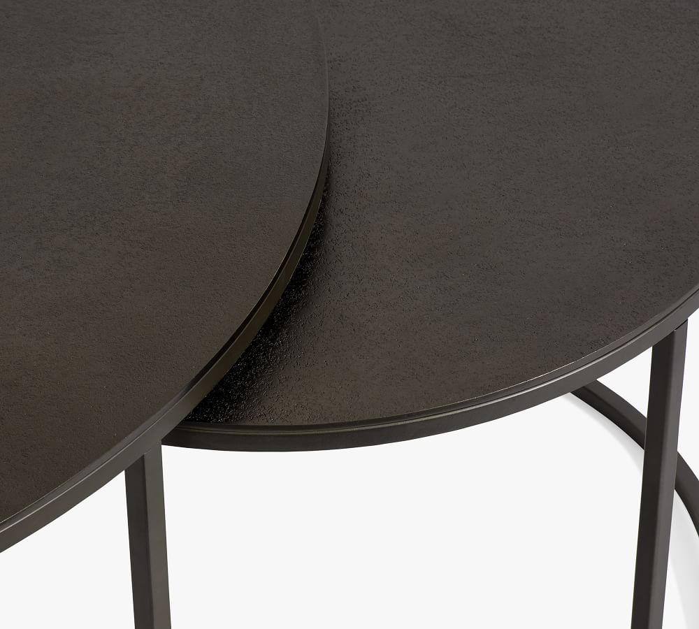 Duke Round Metal Nesting Coffee Table thumbnail 4