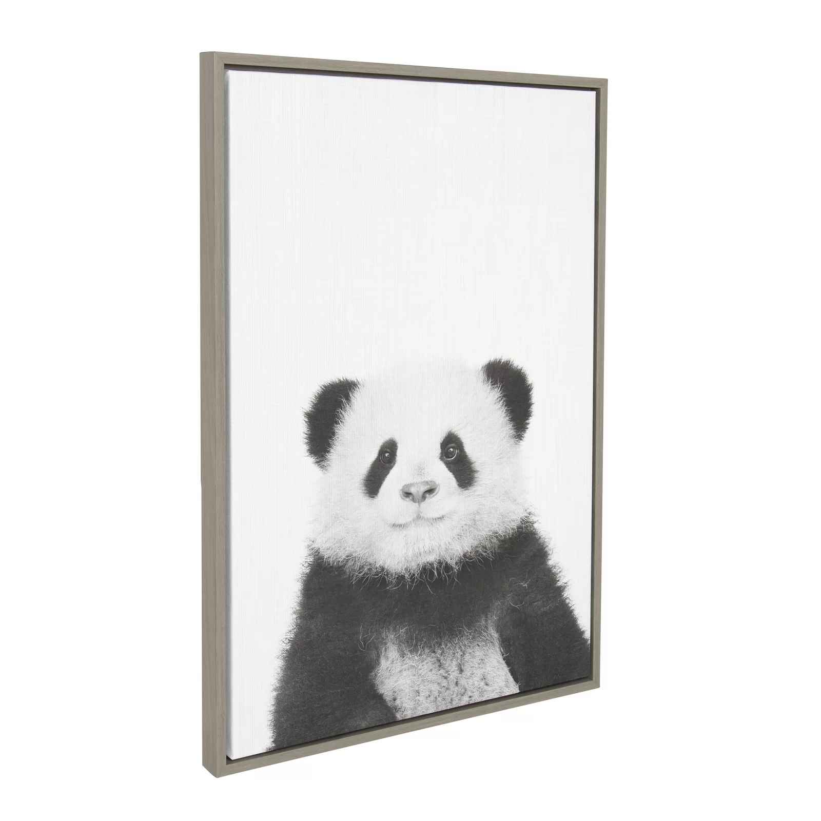 Panda Animal Print by Simon Te Tai Photograph on Canvas with Frame-33"x23" thumbnail 3