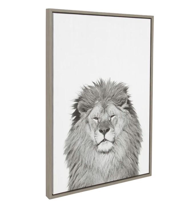 Lion Animal Print Black And White Portrait thumbnail 4