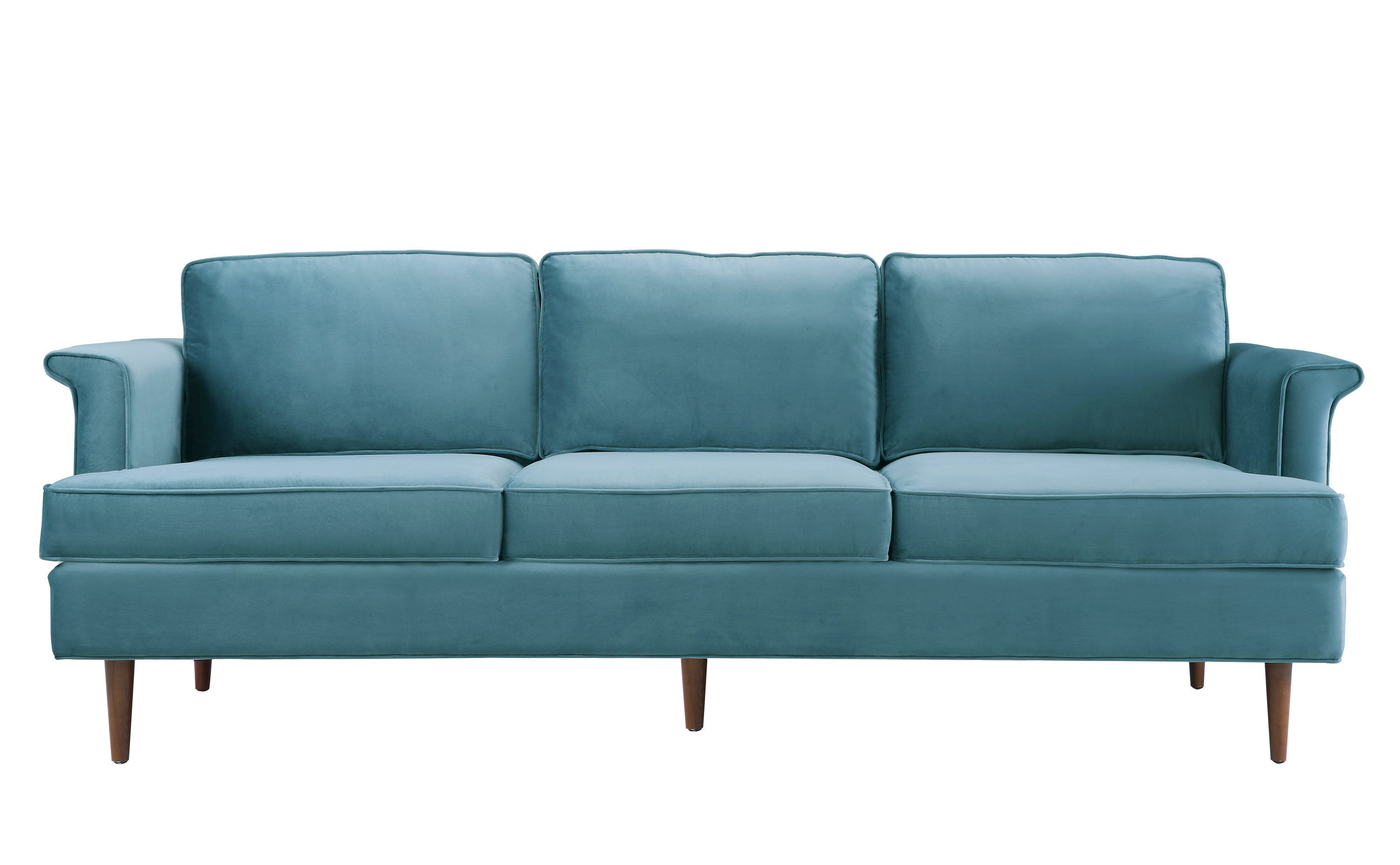 Porter Sea Blue Velvet Sofa thumbnail 3