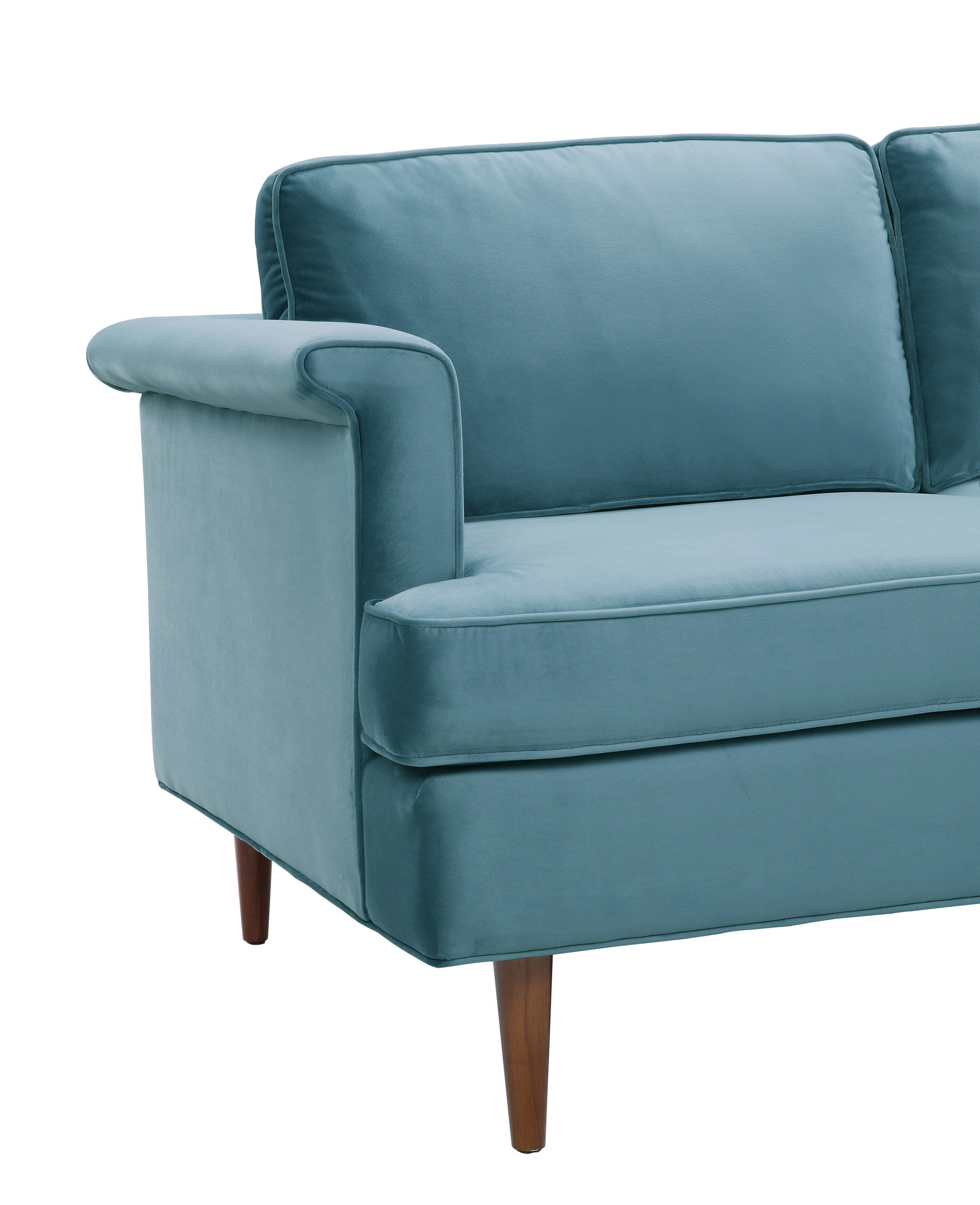 Porter Sea Blue Velvet Sofa thumbnail 5