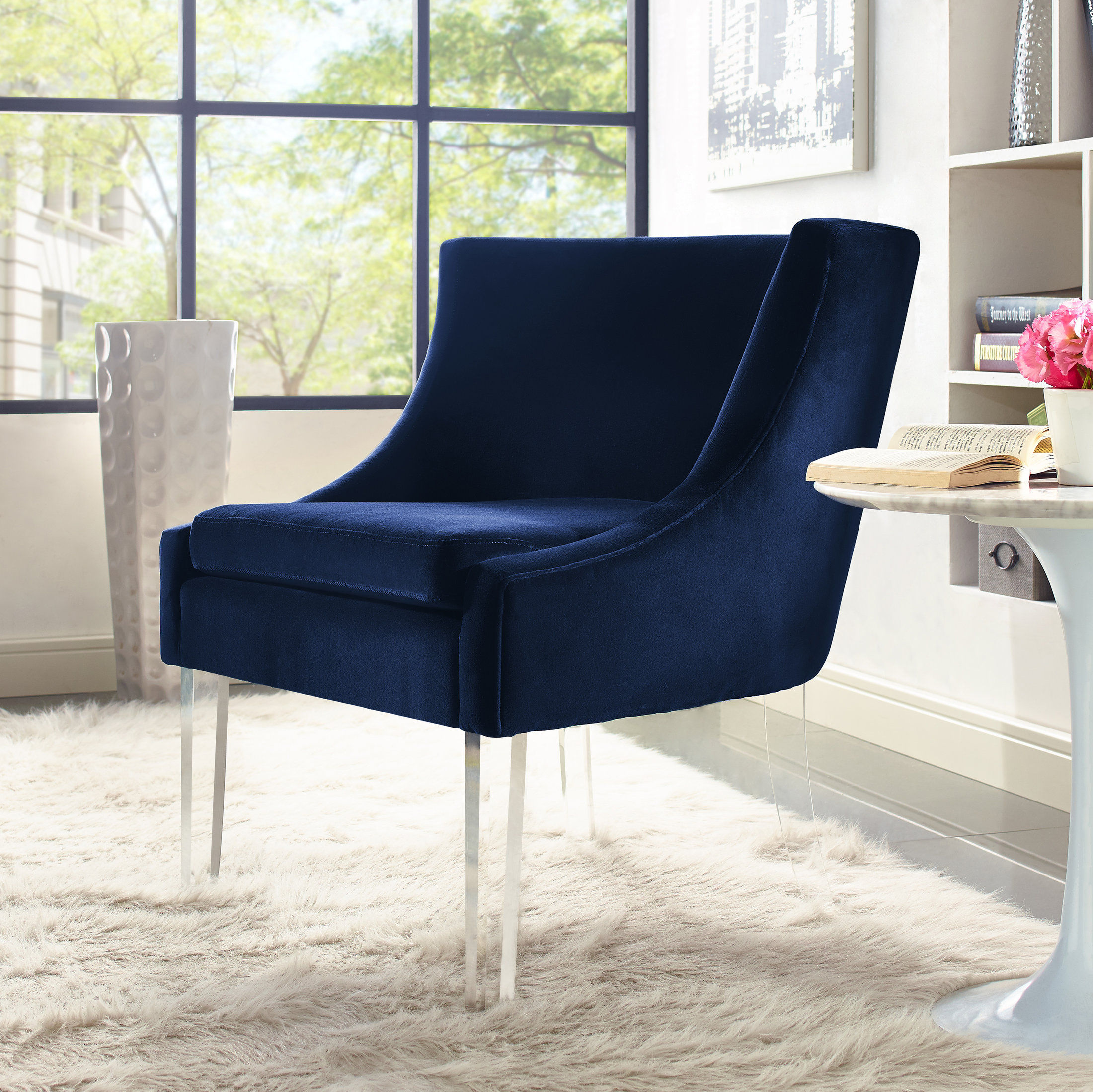 Myra Blue Chair thumbnail 2
