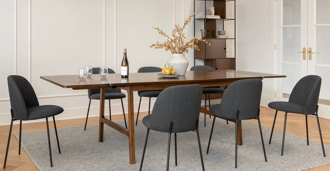 Ceres Flint Gray and Black Dining Chair thumbnail 2