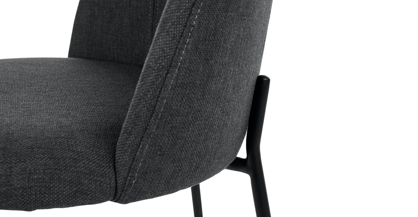 Ceres Flint Gray and Black Dining Chair thumbnail 6