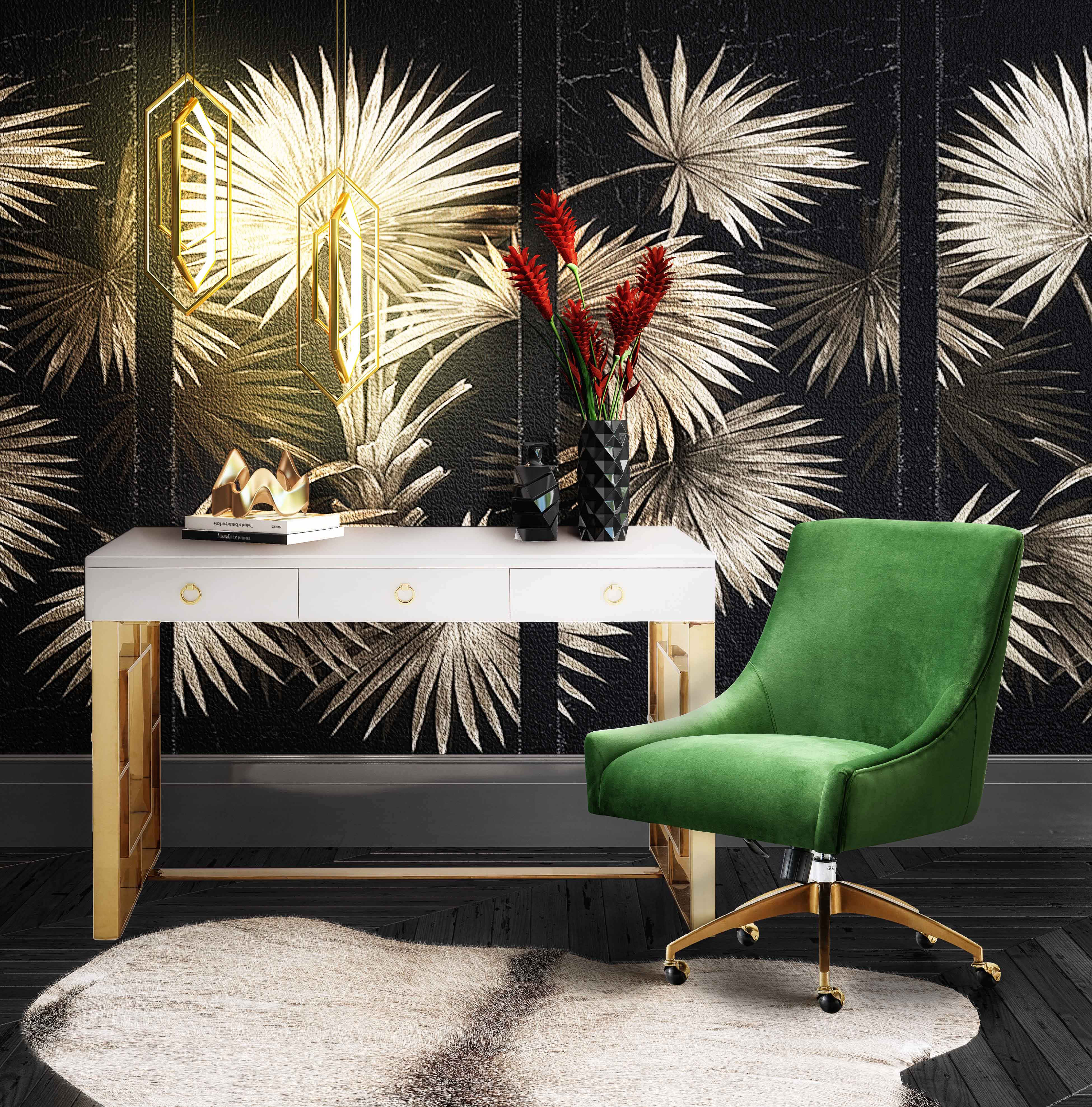 Jade Green Office Swivel Chair thumbnail 2