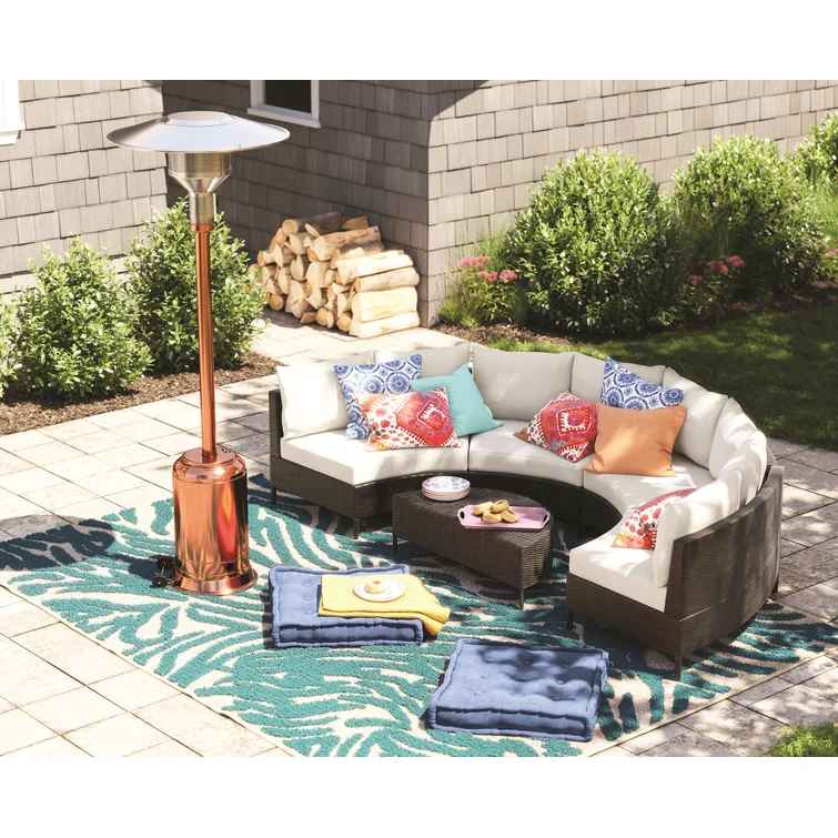 Dowd Wicker Rattan 4 Person Seating Group with Cushions thumbnail 9