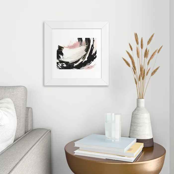 Crash an abstract mixed media piece Art Print with Frame-10"x10" thumbnail 2