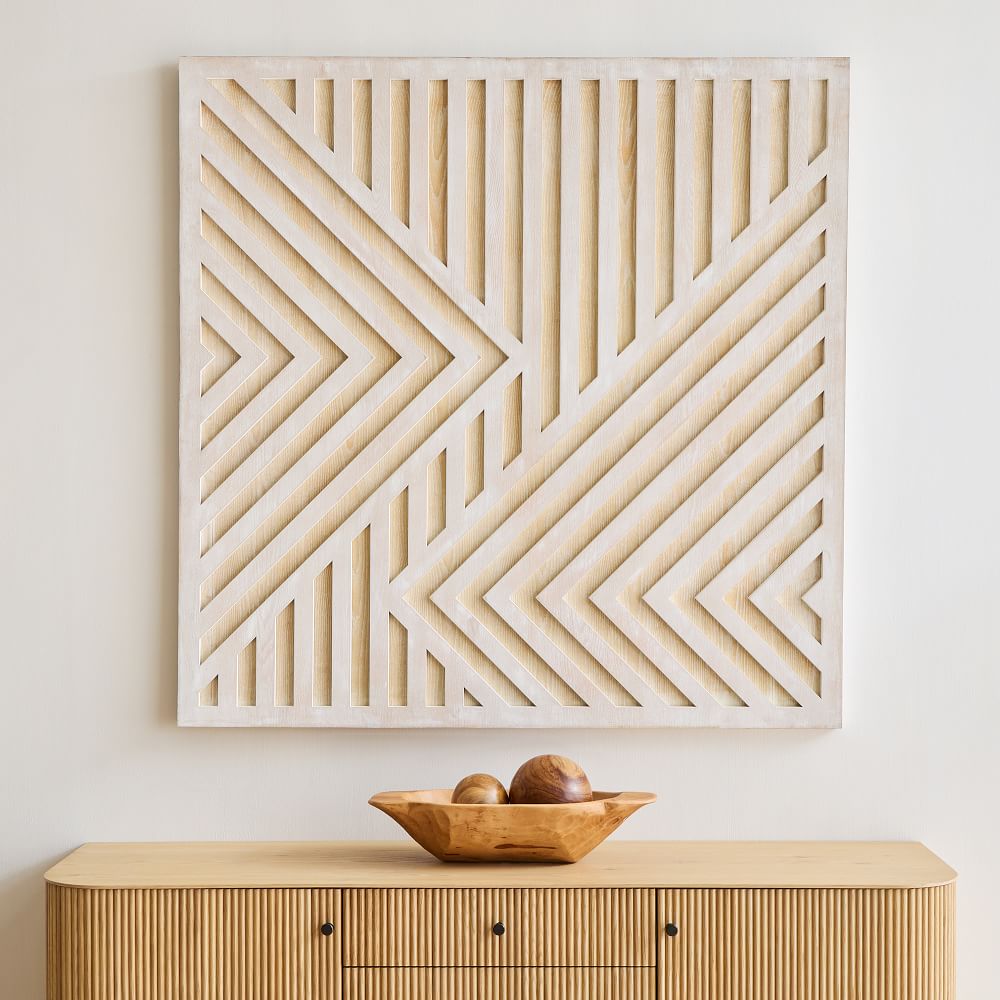 Graphic Wood Wall Art Geometric Shapes without Frame-47.5"x47.5" thumbnail 2