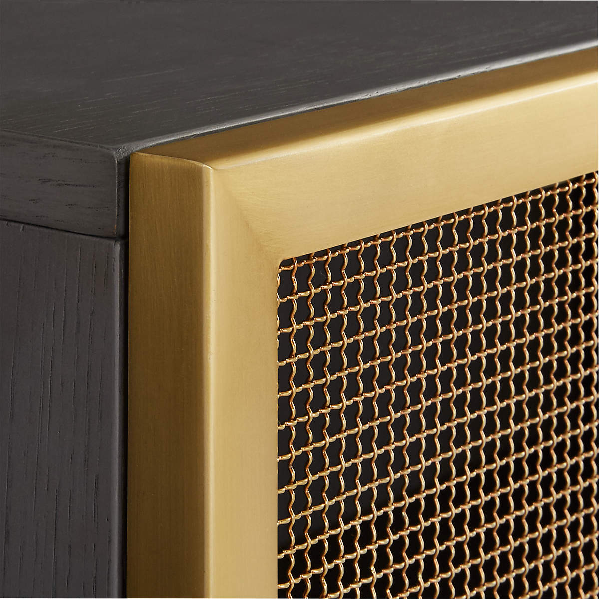Trace Brass Wire Mesh Cabinet Credenza thumbnail 5
