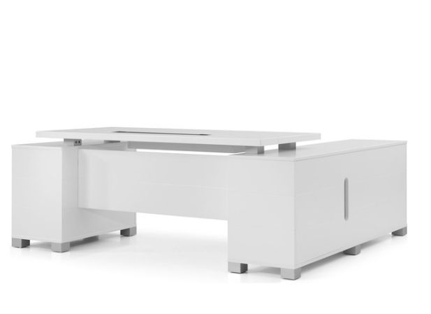 Ford Executive Modern Desk With Filing Cabinets Left Return thumbnail 3