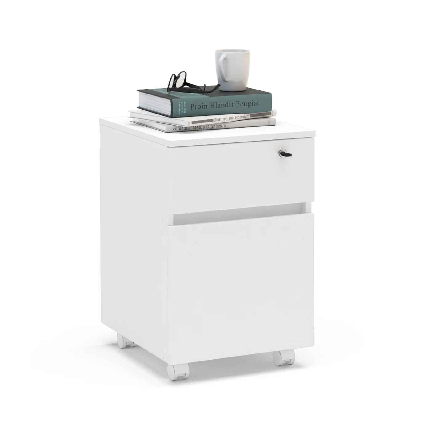 Bergan 2 Drawer Mobile Vertical Filing Cabinet thumbnail 3
