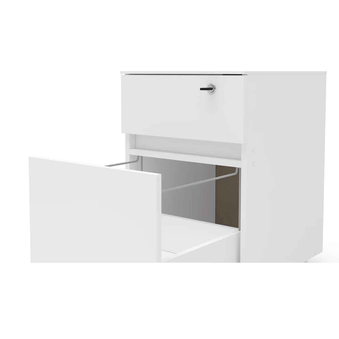 Bergan 2 Drawer Mobile Vertical Filing Cabinet thumbnail 4