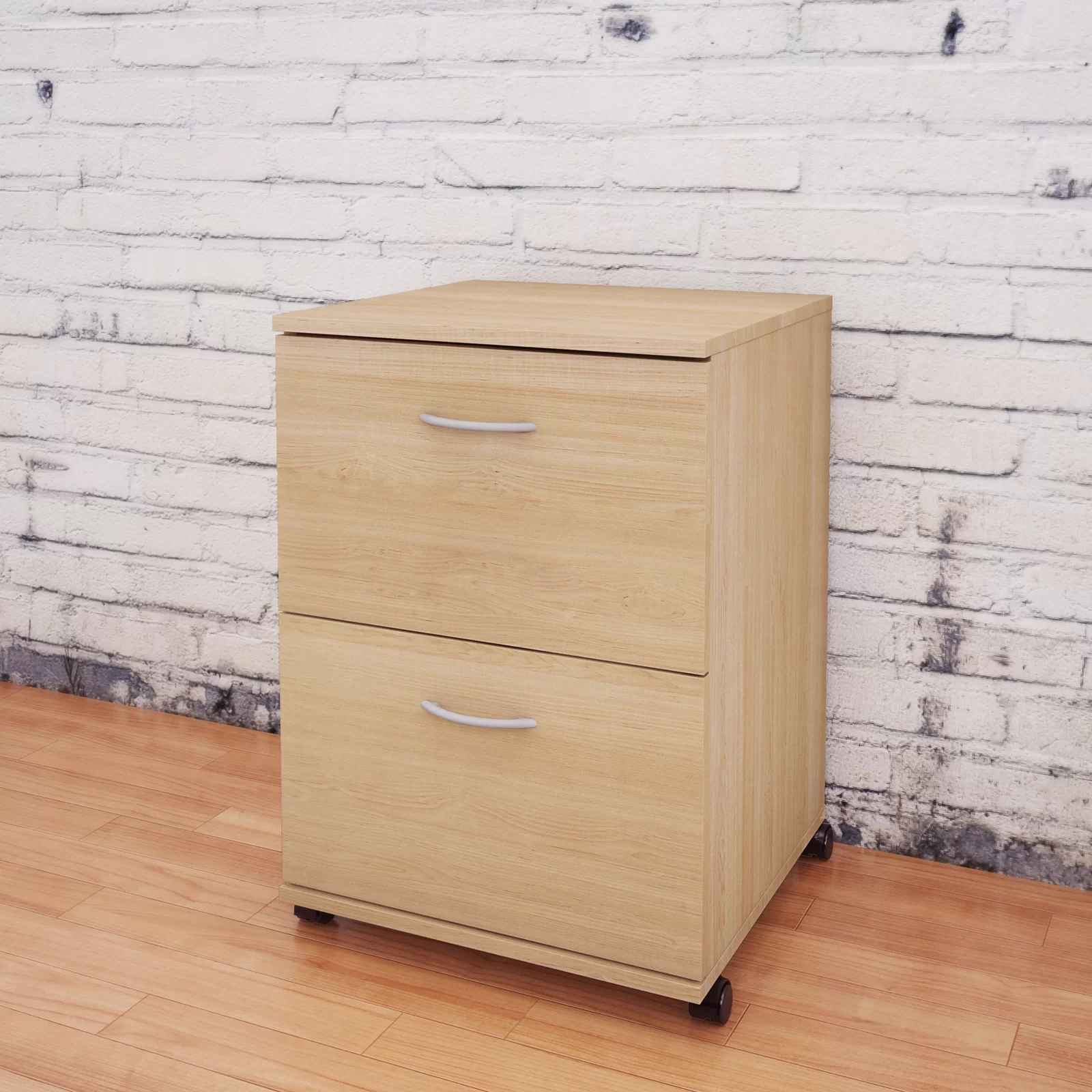 2 Drawer Mobile Vertical Filing Cabinet thumbnail 3