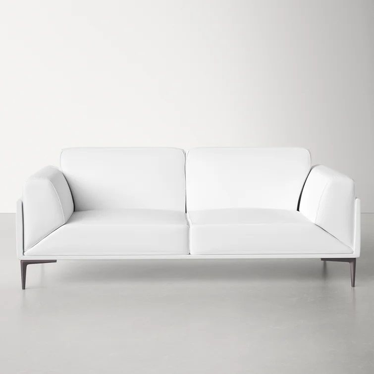 Fior Faux Leather Flared Arm Sofa thumbnail 3