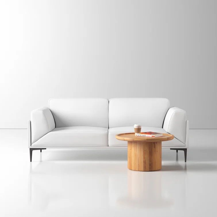 Fior Faux Leather Flared Arm Sofa thumbnail 4