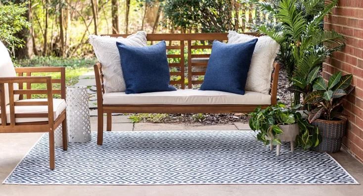 Geometric Indoor Outdoor Area Rug-6'x9' thumbnail 2