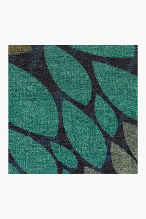 Floral Medallion Navy Rug 8'x10' thumbnail 3