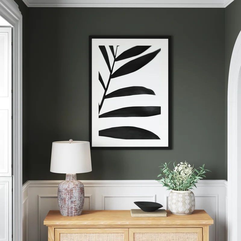 Black Palms Picture Frame Painting Print With Frame-31.38"x43.38" thumbnail 2