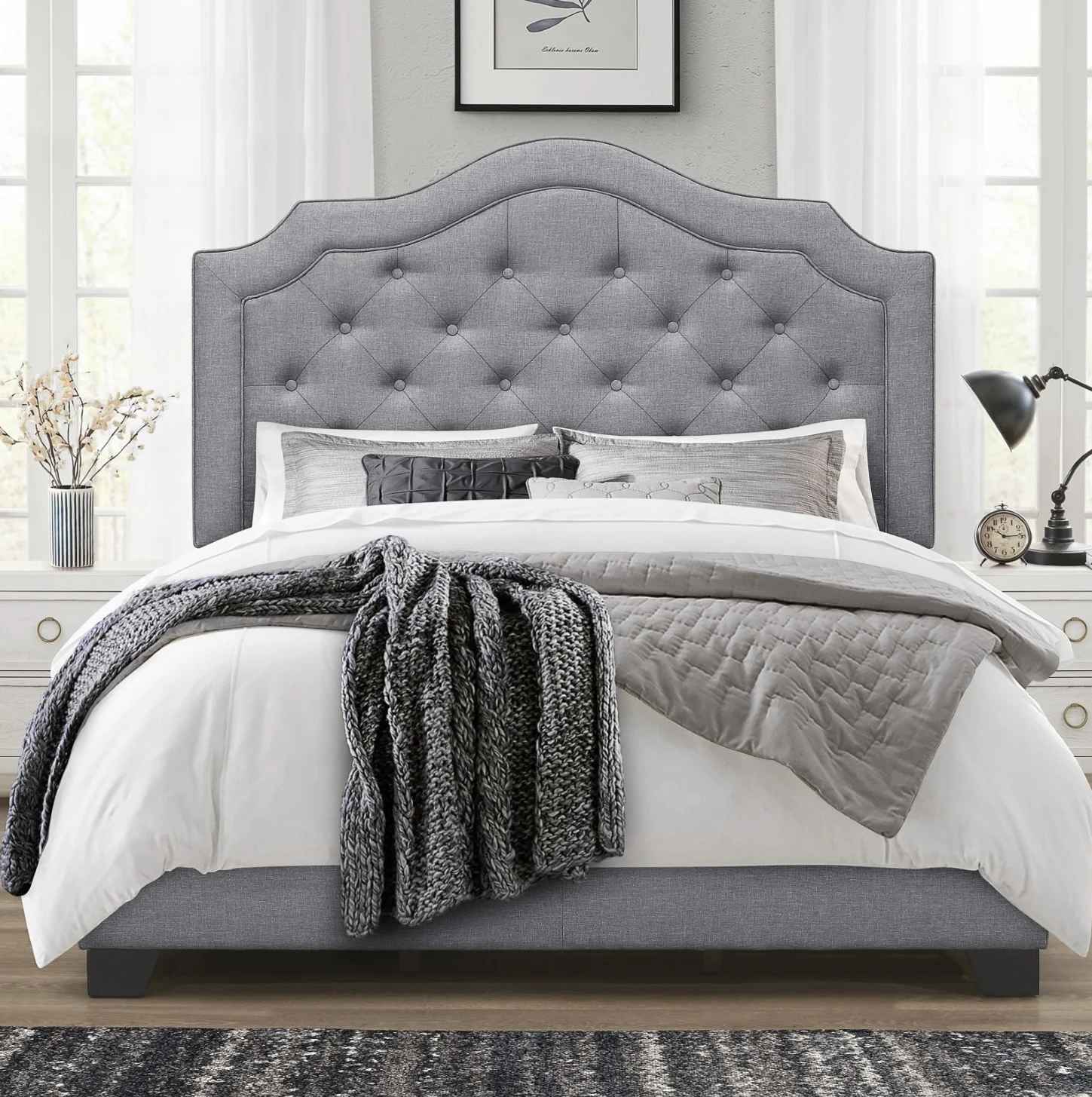 Alayah Tufted Upholstered Low Profile Standard Bed-Queen thumbnail 5